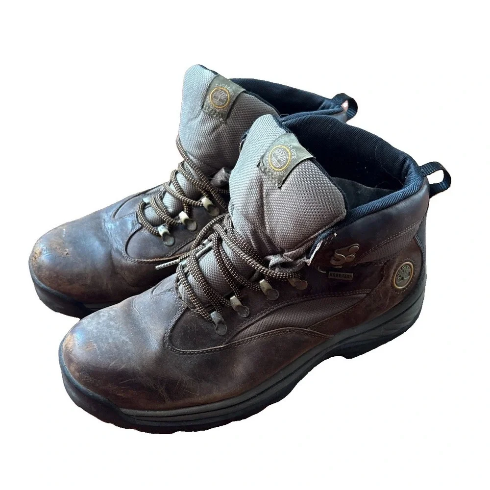 Timberland Chocorua Gore-Tex Boots Men Size 12 Wide Brown Waterproof Shoes